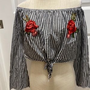 Super cute off the shoulder crop